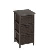 Honey-Can-Do 3-Drawer Natural Wood Frame Storage Organizer Chest