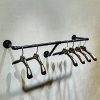 Warm Van Industrial Pipe Wall Mounted Clothes Hanging Shelves System