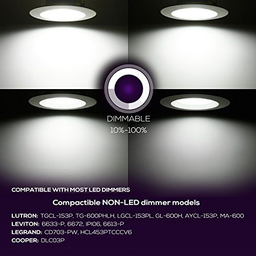TORCHSTAR 4 PACK 6" LED Recessed Downlight with Junction Box