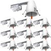 Sunco Lighting 10 Pack 4 Inch Remodel Housing, Air Tight IC Rated Steel Can