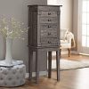 WATERJOY Jewelry Armoire Mirrored Jewelry Cabinet Free Standing Jewelry