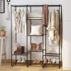 LANGRIA Large Free-Standing Closet Garment Rack Made of Sturdy Iron