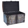Household Essentials Vintage Wood Storage Trunk, Large