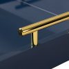 Kate and Laurel Lipton Decorative Tray with Polished Metal Handles
