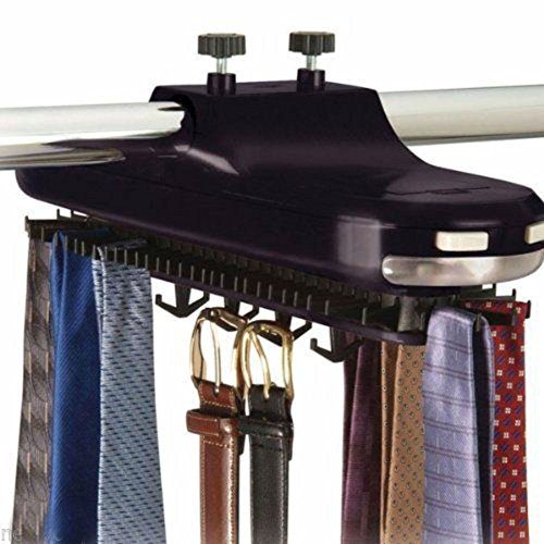 Closet Mounted Rack Holder- Tie Belt Necktie rotates 64 pic Hanger