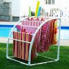 TowelMaid Curved 7 Bar Freestanding Outdoor Poolside Towel Rack