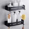 Orchilld Bathroom Shelves - Nail Free Space Aluminum Black Bathroom