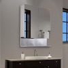kleankin 24" x 28" Stainless Steel Wall Mount Bathroom Medicine Cabinet