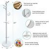 Vlush Sturdy Wooden Coat Rack Stand, Entryway Hall Tree Coat Tree
