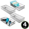 mDesign Plastic Stackable Storage Container Bin with Handles