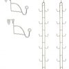 2-Pk Over Door Hanging Purse Storage - 12 Hooks, 360 Rotation, Holds 50 Pounds - Stylish and Practical Purse Organizer (Set of 2)
