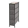 mDesign Narrow Vertical Dresser Storage Tower - Sturdy Metal Frame