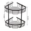 Hiendure 2 Tiers Wall Mounted Solid Brass Corner Shower