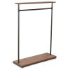 MyGift 60-Inch Rustic Industrial Wood & Pipe Design Freestanding Coat Rack
