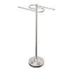 Gatco Floor Standing S Style Towel Holder, Satin Nickel