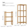 Homfa Bamboo Bathroom Shelf 7-Tier Tower Free Standing Storage Organizer Rack