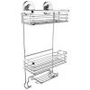 Rustproof Stainless Steel Shower Caddy – Dual Installation, Multi-Shelf Organizer