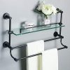 Alise Bathroom Shelf SUS Stainless Steel Shower Glass Shelf