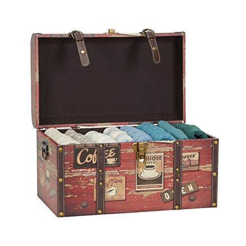 Household Essentials Medium Decorative Home Storage Trunk