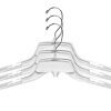 Only Hangers 17 Inch Plastic Clear Unbreakable Top Swivel Hook