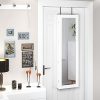Jewelry Cabinet: Lockable Armoire with Ample Storage for Rings, Earrings, and Necklaces - White Door Mounted Organizer with Large Mirror 🌟