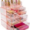 Sorbus Acrylic Cosmetics Makeup and Jewelry Storage Case