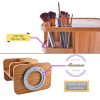 Refine Bamboo Cosmetic Organizer, Multi-Function Storage Carousel