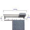 Candora 24in Wall Mounted Shelf Towel Rack Stainless Steel