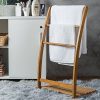 MyGift 33-Inch Freestanding Bamboo 3-Bar Towel Rack