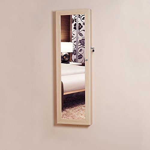 Organizedlife Wall/Door Mount Jewelry Armoire Organizer Oak