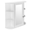 🛀 Elegant White Wall-Mounted Bathroom Cabinet with Mirror – Save Space & Organize in Style! 🌟