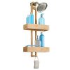 Declutter Your Shower Instantly – Bamboo Hanging Shower Caddy Organizer