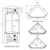 White Corner Hall Tree - Compact Entryway Organizer with Bench, Mounted Cabinets, Hooks, and Adjustable Shelf