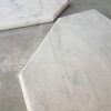 Premium Carrara White Marble Shower Corner Seat - Elegant Pentagon Design for Stylish Bathrooms