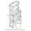 Maximize Your Bathroom: Toilet Space Saver with 5 Shelves