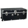 Seward Trunk Wheeled Footlocker, Black