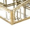 Hersoo Gold Mirrored Vanity Tray,Glass Makeup Display Organizer