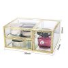 PENGKE X-Large Gold Makeup Organizers,Dust Proof Cosmetic