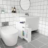 Tangkula Bathroom Cabinet, Wooden Bathroom Storage Cabinet