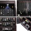 Greenco Door Jewelry Organizer Armoire with Large Led Lights