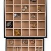 Glenor Co Classic 50 Slot Jewelry Box Earrings Organizer