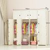 JOISCOPE MEGAFUTURE Wood Pattern Portable Wardrobe Closet