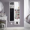 Beautify Mirrored Jewelry Cabinet Armoire Storage Organizer