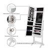 Amoiu Standing Jewelry Cabinet, Full Length Mirrored Jewelry Armoires