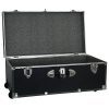 Seward Trunk Wheeled Footlocker, Black