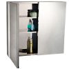 HomCom 22" Stainless Steel Double Doored Wall Mounted