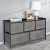mDesign Extra Wide Dresser Storage Tower - Sturdy Steel Frame