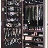 Greenco Door Jewelry Organizer Armoire with Large Led Lights