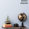 PIPE DÉCOR Industrial Pipe Wooden Shelves, Distressed Aged Wood Paired