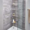 🛁 Adjustable Tension Shower Caddy: Organize Your Essentials with Style and Stability